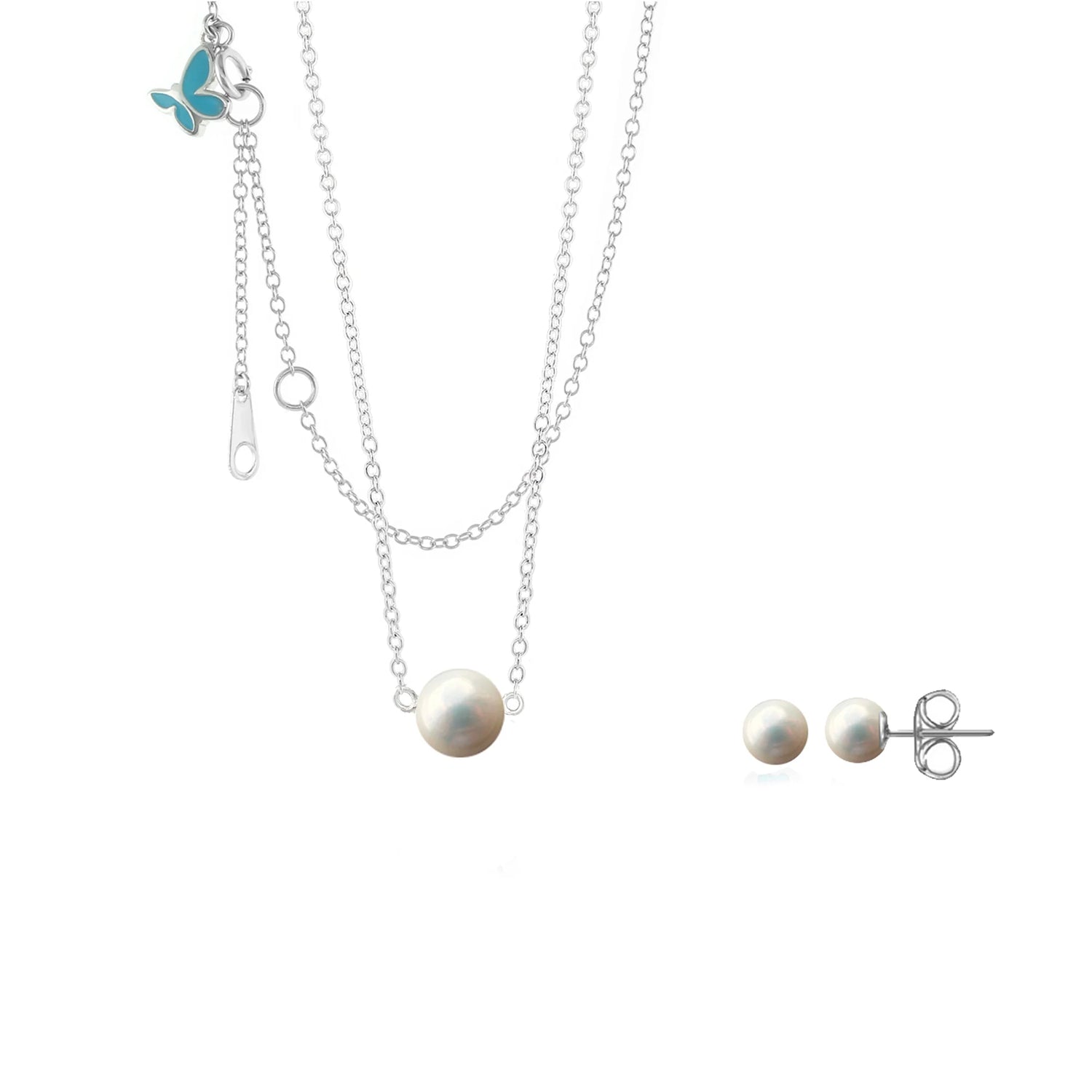 Elegant Sydney Leigh Pearl Necklace & Earrings Set for Timeless Style